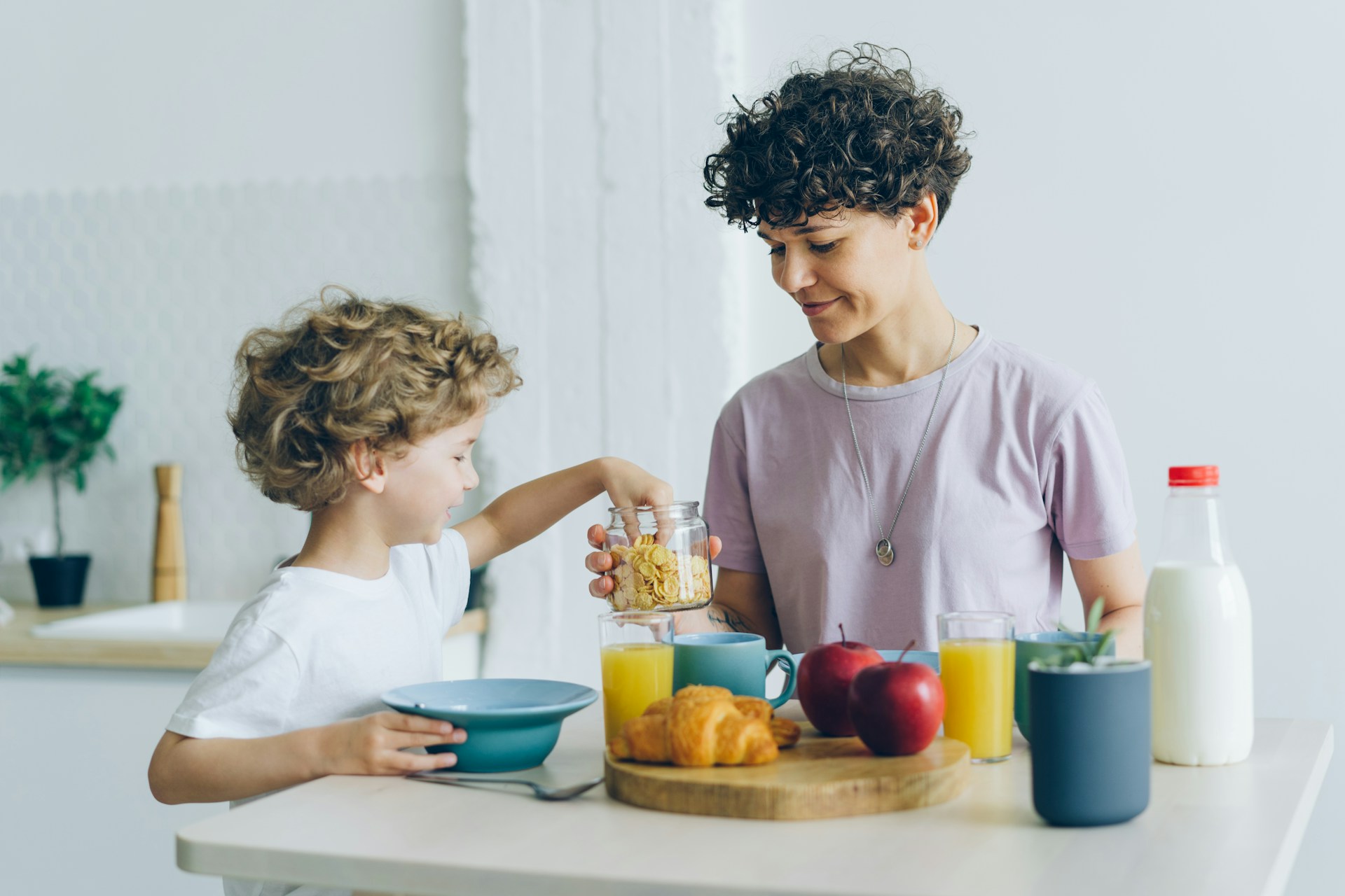 A person enjoying a healthy meal with fresh fruits and vegetables, emphasizing the connection between diet and mental well-being.